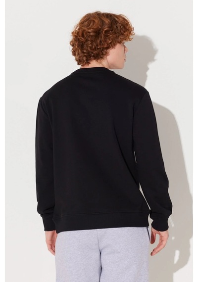 Lee Bisiklet Yaka Regular Fit Siyah Erkek Sweatshirt L232501001 001