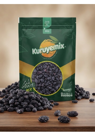Birinci Sınıf Kuru Siyah Üzüm Çekirdeksiz - Doğal, Taptaze Ve Enerji Deposu 750g 750 G