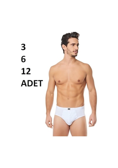 Tutku Erkek Slip Külot 3-6-12 Li Paket Seçeneği Beyaz