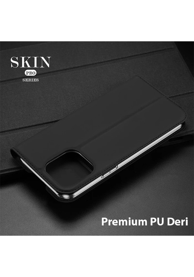 Hepsi Dux Ducis iPhone Uyumlu 14 Pro 6.1 Kılıf Skin Pro Series Flip Cover Kapaklı Kılıf- 5775 Najmaddin Siyah