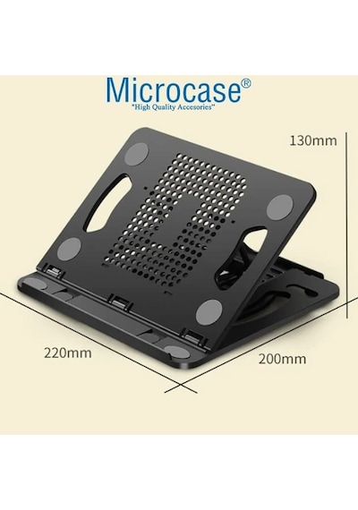 Microcase AL3481 10-12 inch Microcase 360 Dönerli Kademeli Masaüstü Stand Siyah