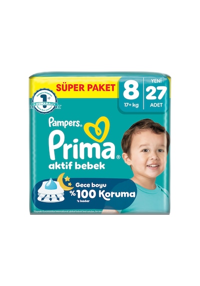 Prima Aktif Bebek Süper Paket 8 Beden 27'li 4 Adet