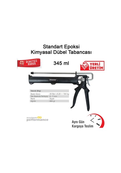 Master Standart Epoksi Kimyasal Dübel Tabancası 345 Ml