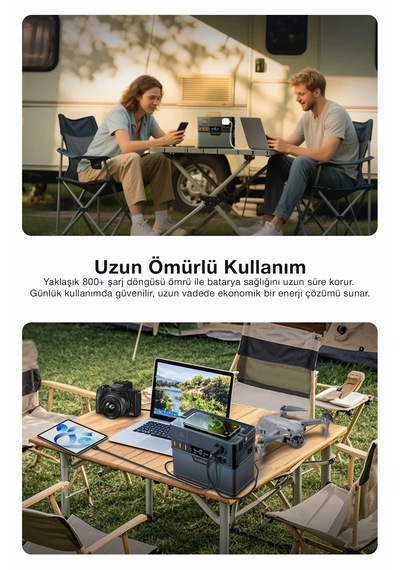 600w Taşınabilir Güç Istasyonu 78000 Mah Kablosuz Şarjlı Solar Destekli App Kontrollü 288wh Kapasite