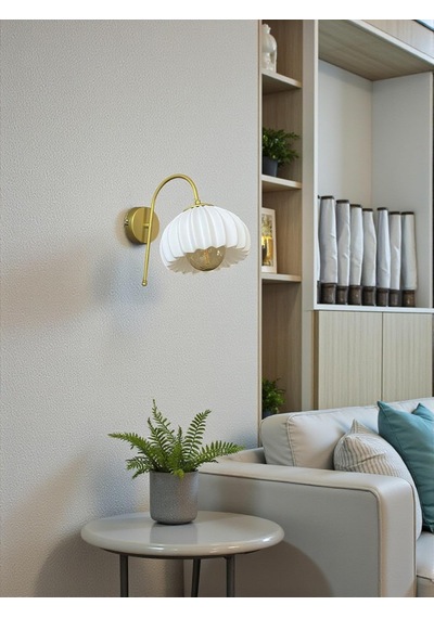 Solis Modern Duvar Apliği Salon, Yatak Odası & Başucu İçin Dekoratif Aydınlatma Gold Çok Renkli