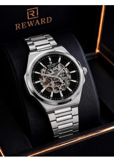 Reward Otomatik Luxury Seri Erkek Saati Çelik Kordon 5 Atm Su Geçirmez 2 Yıl Garanti Rw.eo.002 Gümüş