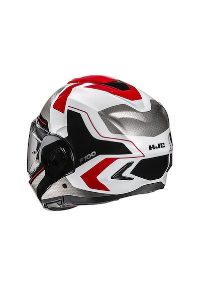 Hjc F100 Bios MC1 Çene Açılır Motosiklet Kaskı Kırmızı Beyaz Siyah