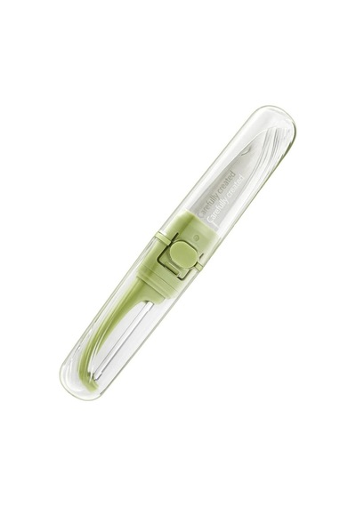 Meyve Sebze Bıçağı Soyacak Uçlu Çift Taraflı Kılıflı 18.8 Cm Paslanmaz Çelik Bx-316432