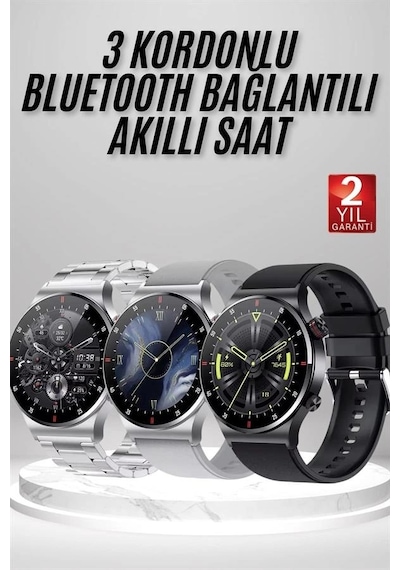 Mey İthalat Akıllı Saat Amoled Ekran Bluetooth Bağlantılı Sesli Görüşme Nabız Ölçer