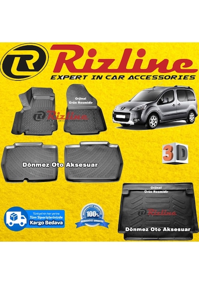 Partner Tepee 3D Paspas+Bagaj Havuz 90 Lık 2008-2019 Aras Rizline