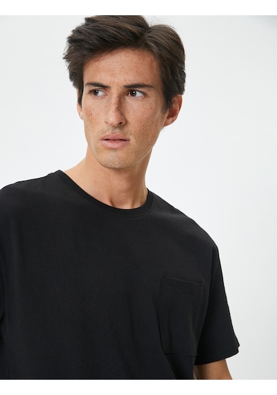 Koton Oversize Tişört Cep Detaylı Bisiklet Yaka Kısa Kollu Pamuklu Siyah 4sam10741hk Siyah Koton Oversize Tişört Cep Detaylı Bisiklet Yaka Kısa Kollu Pamuklu Siyah 4sam10741hk Siyah