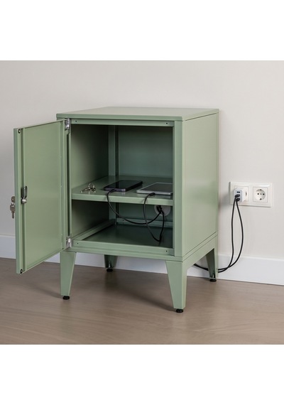 Alfafonet Ziglat Serisi Kilitli Metal Home Office Dolabı Metal Kapaklı Yeşil Ral 6018 450x600x450 Mm