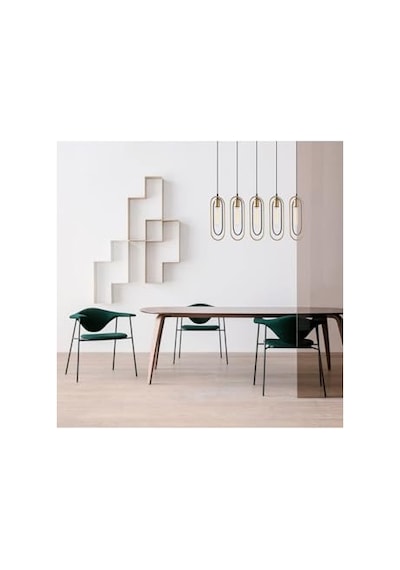 Metal Gövdeli 5'li Sarkıt Avize Modern Tasarım Mutfak Ve Salon İçin, Siyah-2061 Diğer