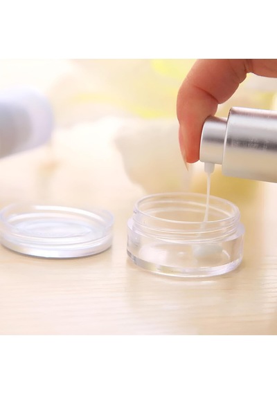 Lexroo 3,8cm 10ml Şeffaf Kapaklı Mini Kavanoz Küçük Takı Ve Mini Eşya Saklama Kutusu 2'li