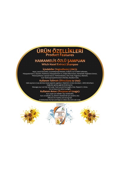 Gökçek Şifa Hamamelis Özlü Şampuan 300 ML