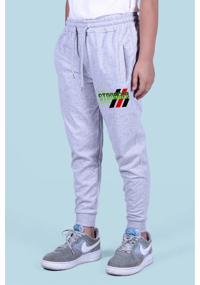 Panios Kids 3'lü Dynamic-stronger-new Baskılı Erkek Çocuk Çift Cepli Eşofman Altı Çok Renkli