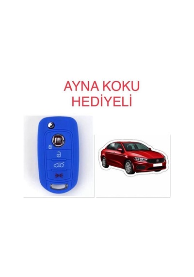 Fiat Egea 500x Silikon Anahtar Koruma Kılıfı + 5 Adet  Koku