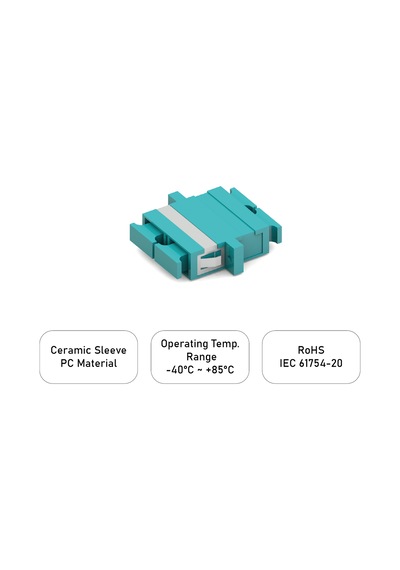 Alfafonet Sc/pc Dubleks Multimode Om3 Fiber Optik Adaptör 1 Paket - 25 Adet