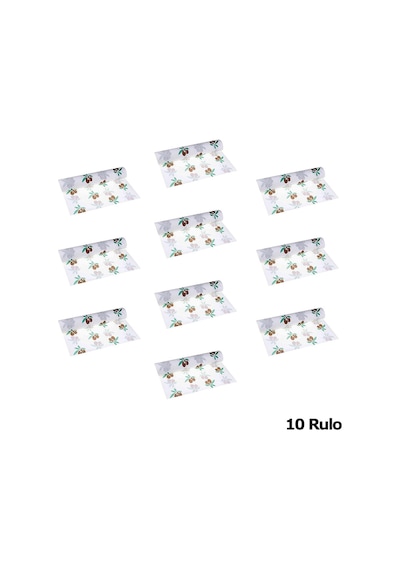 Roll-up Tek Kullanımlık Laminelli Zeytin Desenlikağıt Masa Örtüsü - 100x150 Cm. - 16 Yaprak 10 Rulo