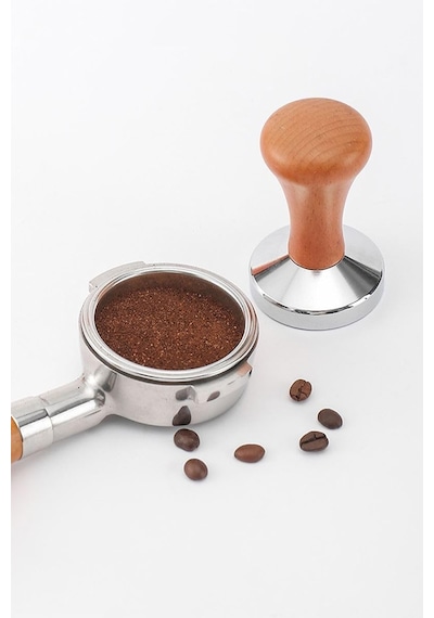 Çelik Ahşap 51 Mm Espresso Makinesi Tamperi Barista Ekipmanı Mt135 Ayarlanabilir Dimi Yok