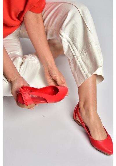 Fox Shoes H726324009 Kırmızı Kadın Babet