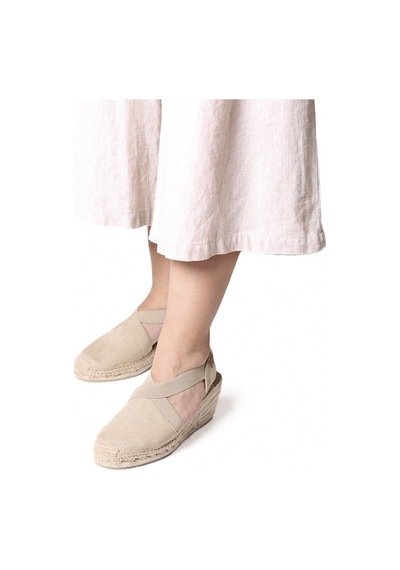 Sandalet Kadın Ter Toni Pons Elastic Linen Stone Pedra Taş