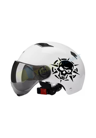 Yıldız Kurukafa Motosiklet Oto Sticker Etiket Yapıştırma Aksesuar