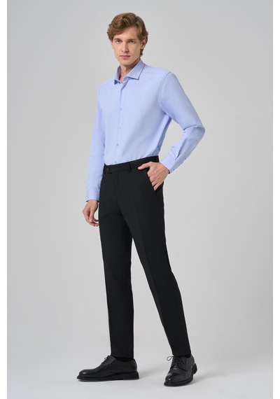 Morven Erkek Siyah Poliviskon Basic Slim Fit Pantolon 26mc003003001 Siyah