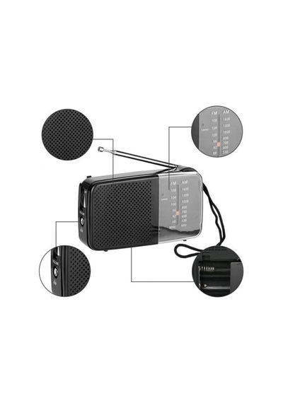 Kn-258 Taşınabilir Am/fm Radyo Küçük Boy Cep Radyosu Pilli Radyo Knstar K-258
