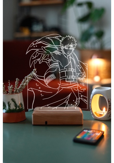 Modiwa Design Naruto Gaara 16 Renk Gece Lambası
