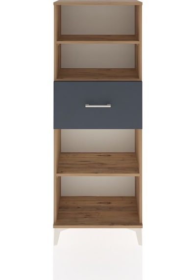 Arges Dolap 3 Raflı Tek Çekmeceli 60x30x163 Çam-antrasit Atlas Çam