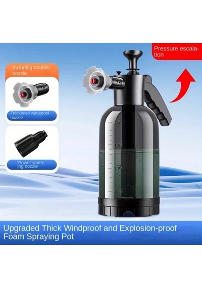 Turcoshop11 Araç Yıkama İçin Rüzgara Dayanıklı 2l Yüksek Basınçlı Köpük Püskürtme Şişesi