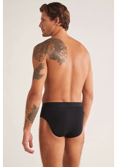 Kom Cesar Modal Erkek Slip - Siyah