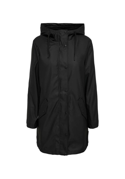 Only Onlsally Padded Raıncoat Black Kadın Su İtici Yağmurluk 15206116 Siyah
