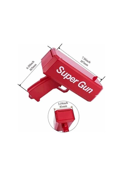 Para Dolar Atma Makinası Super Money Gun Para Saçma Fırlatma Tabancası "