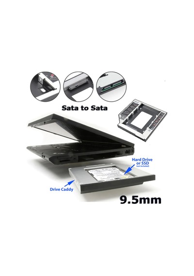 9.5Mm Caddy Ssd Sata Harddisk Kutu Notebook Hdd Kızak