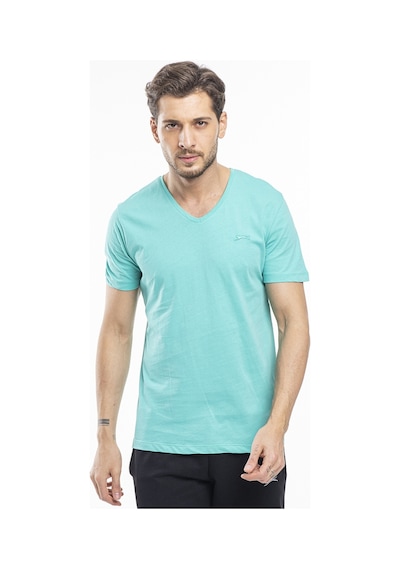 Slazenger SARGON IN Erkek Tişört Koyu Yeşil