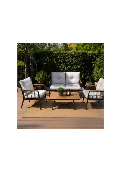 Familieconcept Melisa Serisi Metal Ayaklı Bahçe Mobilyası Takımı Sallanan Sandalye Siyah Familieconcept Melisa Serisi Metal Ayaklı Bahçe Mobilyası Takımı Sallanan Sandalye Siyah