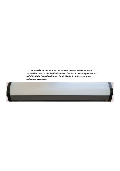 Pc Led Etanş Armatür 60w 9000lm 3000-4000-6500k
