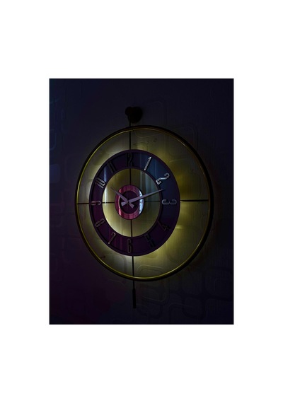 Pey Aksesuar Metal Camlı Duvar Saati 60x80 Cm Büyük Boy Işıklı Gerçek Cam Gold-şeffaf-beyaz-gümüş M61-gold-şeffaf-beyaz-gümüş
