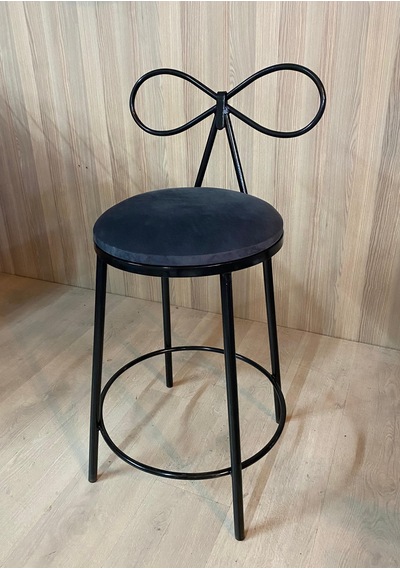 Fiyonk Metal Bar Sandalyesi 60 Cm Siyah