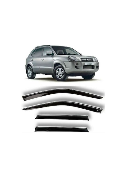 Hyundai Tucson 2004 2014 Kromlu Cam Rüzgarlığı