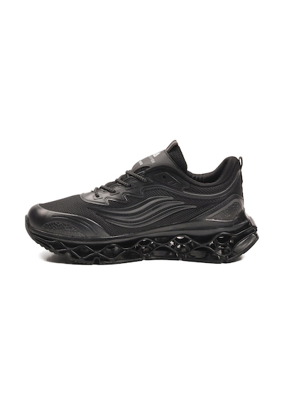 Siyah Memory Foam Bağcıklı Hafif Esnek Erkek Sneaker 2326 M Siyah