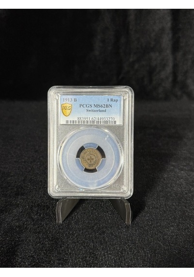 1913 İsviçre 1 Rap Pcgs Ms62bn Sertifikalı Nfc Çipli Özel Koleksiyon Parası