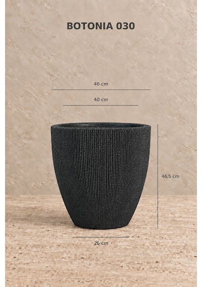 Bostann Dekoratif Saksı - Botonıa 030 - 50l - Antrasit 50 Lt