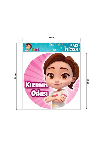 Artikel Pırıl Kızımın Odası Kapı Çocuk Odası Duvar Sticker