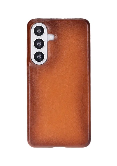 Galaxy S26 İçin, Hakiki Deri, El Yapımı Kılıf, İç Yüzeyi Kadife, Gölgeli Taba