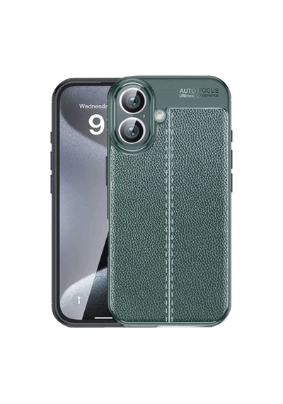 Bezos İphone 16 Plus Uyumlu Kılıf Auto Focus Kapak - Koyu Yeşil Nıda