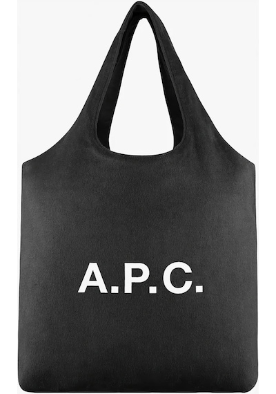 A.p.c Ninon Unisex Lüks Yün Kaşmir Karışımlı Yatay Tote Çanta Spor Çanta Siyah