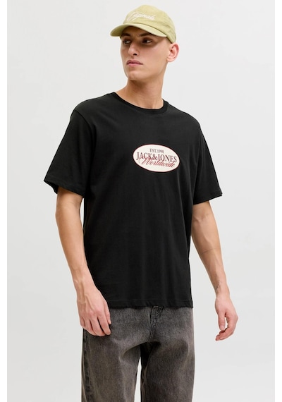 Jack & Jones Jorcatskılls Front Baskılı Erkek Tişört Bisiklet Yaka Kısa Kollu Siyah Jack & Jones Jorcatskılls Front Baskılı Erkek Tişört Bisiklet Yaka Kısa Kollu Siyah